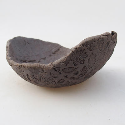 Ceramic bonsai bowl 12 x 10 x 6 cm, gray color - 2nd quality - 1
