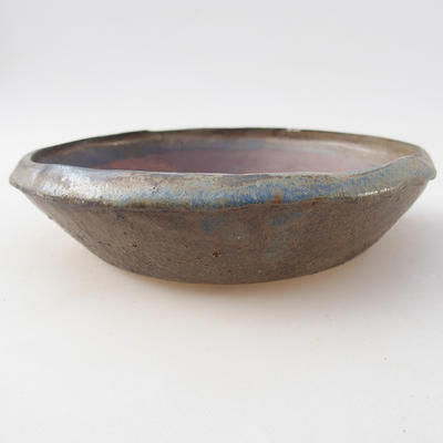 Ceramic bonsai bowl 15 x 15 x 4 cm, color brown - 2nd quality - 1