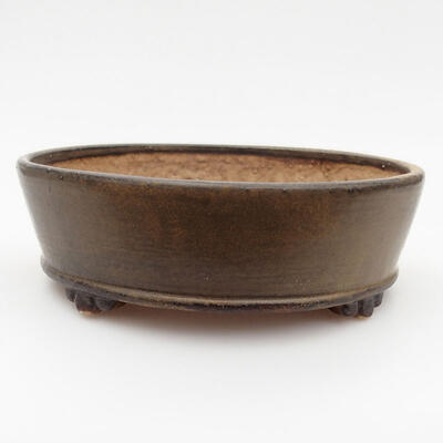 Ceramic bonsai bowl 15 x 15 x 5 cm, color brown - 1