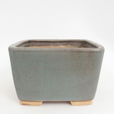 Ceramic bonsai bowl 12.5 x 12.5 x 8 cm, color blue - 1
