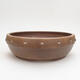 Ceramic bonsai bowl 21 x 21 x 7 cm, color brown - 1/3