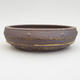 Ceramic bonsai bowl 20 x 20 x 5,5 cm, brown-yellow color - 1/4