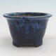 Bonsai bowl 14 x 14 x 8.5 cm, color blue - 1/6