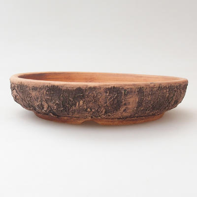 Ceramic bonsai bowl 15 x 15 x 3,5 cm, color cracked - 1