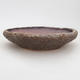 Ceramic bonsai bowl 19 x 19 x 4 cm, gray color - 2nd quality - 1/3