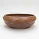 Ceramic bonsai bowl 17 x 17 x 7 cm, color brown - 1/3