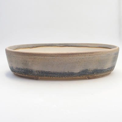Bonsai bowl 35 x 27 x 8 cm, gray-beige color - 1