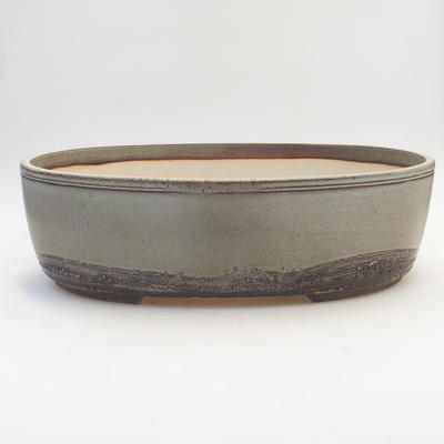 Bonsai bowl 36 x 27.5 x 10 cm, gray-beige color - 1