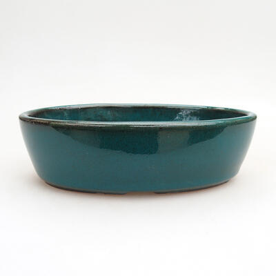 Ceramic bonsai bowl 14.5 x 9 x 4.5 cm, color green - 1