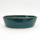 Ceramic bonsai bowl 14.5 x 9 x 4.5 cm, color green - 1/3