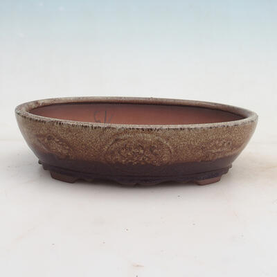 Bonsai bowl 21 x 17 x 5 cm, color burgundy - 1