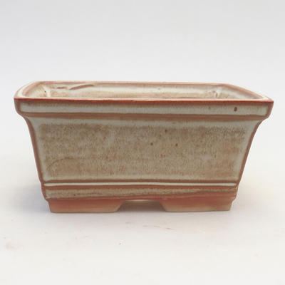 Bonsai bowl 14.5 x 12 x 7 cm, brown-beige color - 1