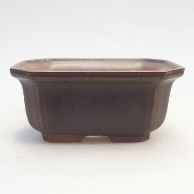 Bonsai bowl 14.5 x 12 x 6.5 cm, brown color - 1