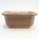 Bonsai bowl 14.5 x 12 x 6.5 cm, brown color - 1/3