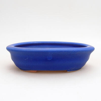 Ceramic bonsai bowl 11.5 x 8.5 x 3 cm, color blue - 1