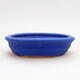 Ceramic bonsai bowl 11.5 x 8.5 x 3 cm, color blue - 1/3