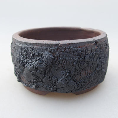 Ceramic bonsai bowl 7.5 x 7.5 x 4 cm, color cracked - 1