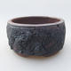 Ceramic bonsai bowl 7.5 x 7.5 x 4 cm, color cracked - 1/4