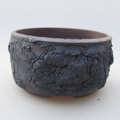 Ceramic bonsai bowl 8 x 8 x 4.5 cm, color cracked - 1