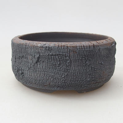 Ceramic bonsai bowl 9 x 9 x 4 cm, color cracked - 1