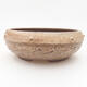 Ceramic bonsai bowl 18.5 x 18.5 x 7 cm, brown color - 1/4