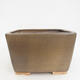 Ceramic bonsai bowl 16 x 16 x 10 cm, color brown - 1/3