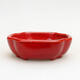 Ceramic bonsai bowl 10 x 8 x 3 cm, color red - 1/3