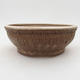 Ceramic bonsai bowl 17 x 17 x 6 cm, color cracked - 1/4