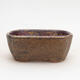Ceramic bonsai bowl 8.5 x 7 x 3.5 cm, brown color - 1/3