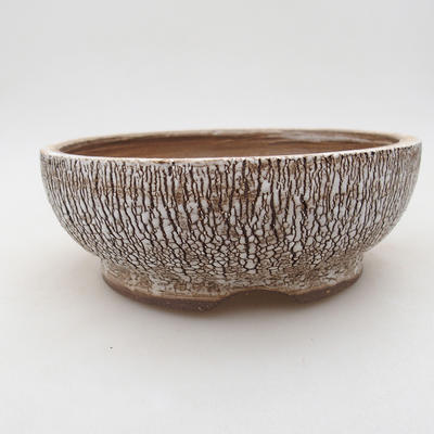 Ceramic bonsai bowl 16.5 x 16.5 x 6 cm, white color - 1