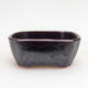Ceramic bonsai bowl 8.5 x 7 x 3.5 cm, metal color - 1/3