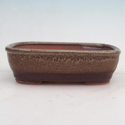 Bonsai bowl 16.5 x 12 x 5 cm, color brown - 1