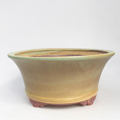 Ceramic bonsai bowl 24 x 24 x 11 cm, color green - 1