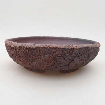 Ceramic bonsai bowl 17.5 x 17.5 x 5 cm, cracked color - 1