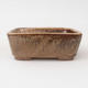 Ceramic bonsai bowl 9.5 x 8 x 3.5 cm, brown color - 1/4