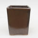 Ceramic bonsai bowl 2nd quality - 8 x 8 x 10 cm, color green - 1/4