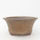 Ceramic bonsai bowl 24 x 24 x 11 cm, color brown - 1/3