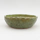 Ceramic bonsai bowl 2nd quality - 18 x 18 x 6,5 cm, color green - 1/4