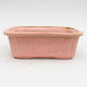 Ceramic bonsai bowl 2nd quality -17,5 x 13 x 6 cm, color pink - 1/4