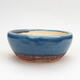 Ceramic bonsai bowl 13.5 x 13.5 x 5.5 cm, color blue - 1/3