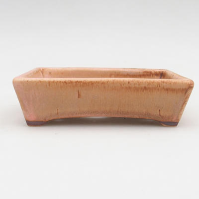 Ceramic bonsai bowl 2nd quality - 12 x 9 x 3,5 cm, pink color - 1