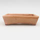 Ceramic bonsai bowl 2nd quality - 12 x 9 x 3,5 cm, pink color - 1/4