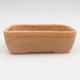 Ceramic bonsai bowl 2nd quality - 16 x 10 x 5,5 cm, brown-pink color - 1/4
