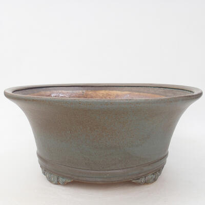 Ceramic bonsai bowl 28 x 28 x 12 cm, color blue - 1