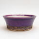 Ceramic bonsai bowl 15 x 15 x 6 cm, color purple - 1/3