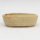 Ceramic bonsai bowl 2nd quality - 13 x 8 x 4 cm, brown-yellow color - 1/4