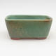 Ceramic bonsai bowl 2nd quality - 13 x 10 x 5,5 cm, brown-green color - 1/4