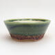 Ceramic bonsai bowl 14.5 x 14.5 x 6 cm, color green - 1/3