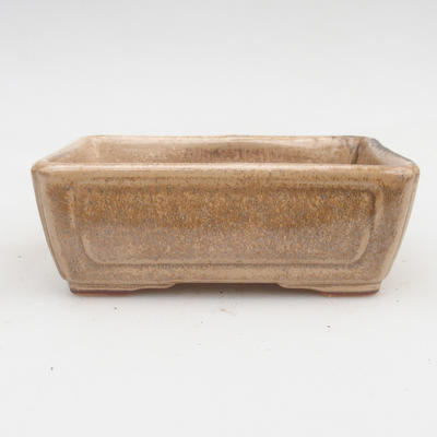 Ceramic bonsai bowl 2nd quality - 13 x 9 x 4,5 cm, color beige - 1