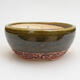 Ceramic bonsai bowl 12.5 x 12.5 x 5.5 cm, color green - 1/3